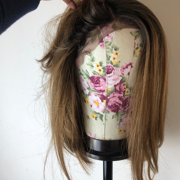 16” BROWN OMBRE BOB STRAIGHT LACE FRONT WIG💫*NEW*